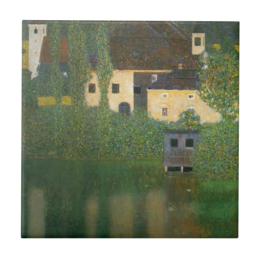 Water Castle - Gustav Klimt Tegeltje (Voorkant)