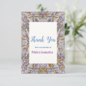Water-color effect climbing plant Thank You Card Bedankkaart (Staand voorkant)