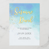 Water Color & Folie Uitnodiging (Voorkant)