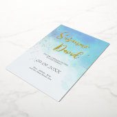 Water Color & Folie Uitnodiging (Gedraaid)