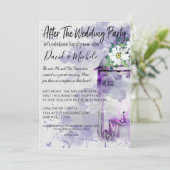 Water Color Lantern Huwelijksfeest na de Bruiloft Kaart (Staand voorkant)