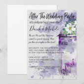 Water Color Lantern Na het huwelijksfeest Kaart (Voorkant / Achterkant)