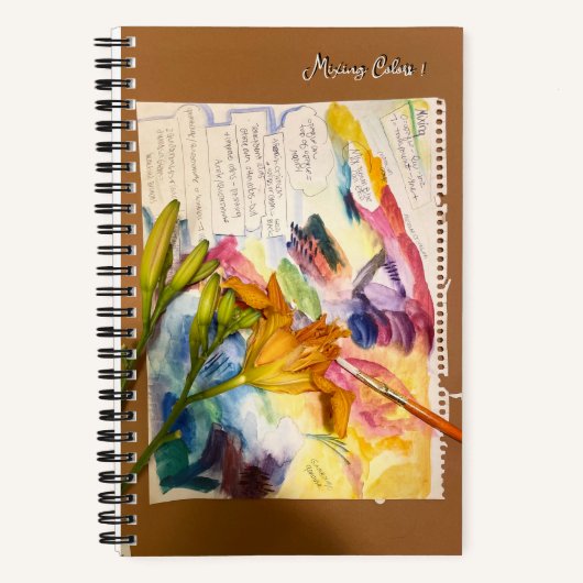 Water Color Mengen Kleuren Sketchbook Notitieboek (Voorkant)