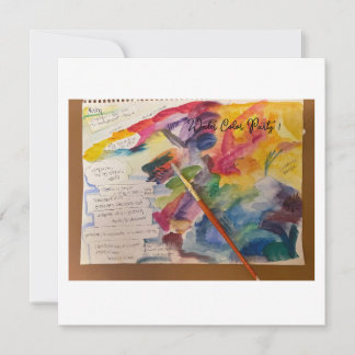 Water Color Mixing Postcard Kaart