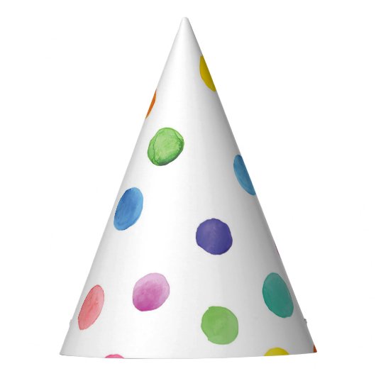 Water Color Stippen Party Pet Feesthoedjes (Voorkant)