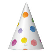Water Color Stippen Party Pet Feesthoedjes (Links)