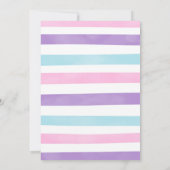 Water Color Zeemeermin Kinderen Uitnodiging (Achterkant)