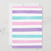 Water Color Zeemeermin Verjaardagsuitnodiging Kaart (Achterkant)