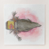 water colour Australian magpie jigsaw puzzle Legpuzzel (Horizontaal)