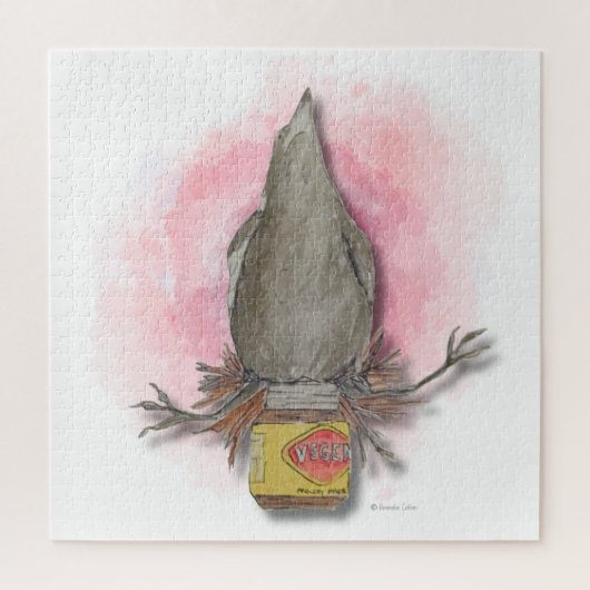 water colour Australian magpie jigsaw puzzle Legpuzzel (Verticaal)