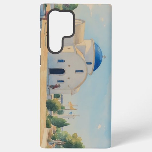 Water colour painting style image of St. Nicholas Samsung Galaxy Hoesje (Achterkant)