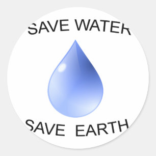Water Conservatie producten! Ronde Sticker