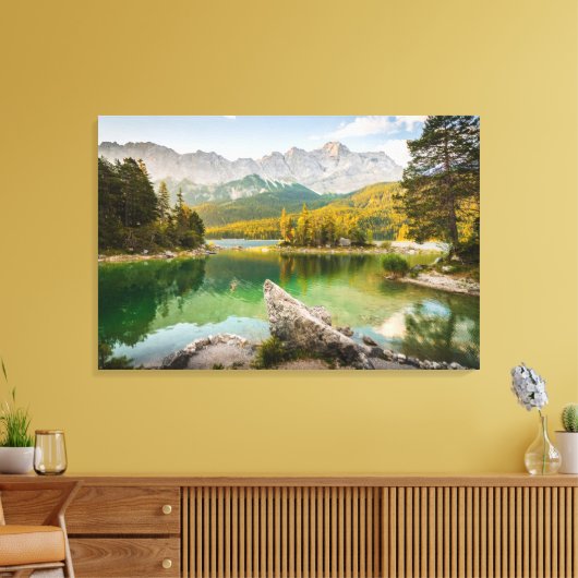 Water | Dachstein Mountains Lake Germany Canvas Afdruk (Insitu (Woonkamer))