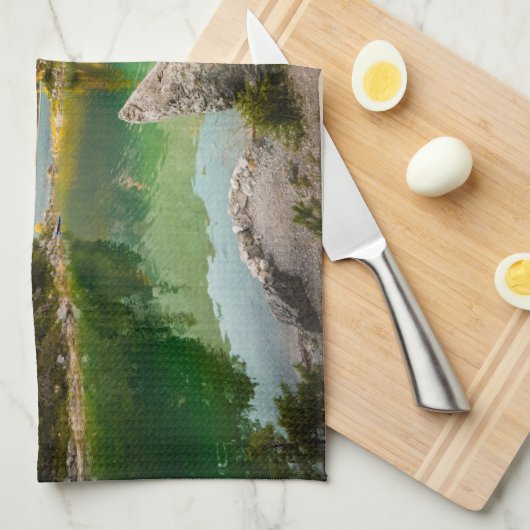 Water | Dachstein Mountains Lake Germany Theedoek (Quarter Fold)