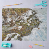Water dat door het sneeuwweefsel stroomt tissuepapier (Craft)