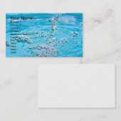 Water dat in een pool stroomt visitekaartje (Voorkant / Achterkant)