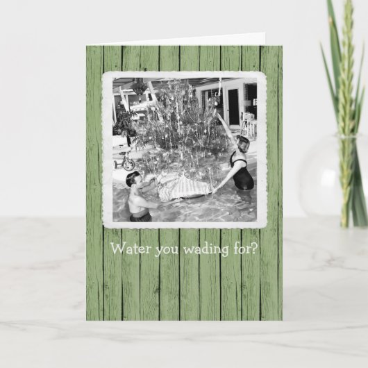 Water dat je wast voor kerstWenskaart Bedankkaart (Voorkant)