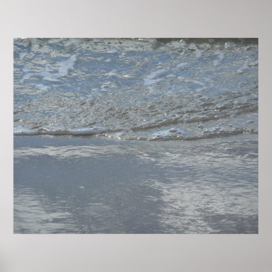 Water dat op het strand kabbelt Abstracte fotograf Poster (Voorkant)