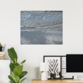 Water dat op het strand kabbelt Abstracte fotograf Poster (Thuiskantoor)