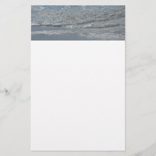 Water dat tegen het strand kabbelt Abstracte fotog Briefpapier (Voorkant)
