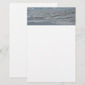 Water dat tegen het strand kabbelt Abstracte fotog Briefpapier (Voorkant / Achterkant)