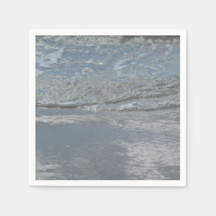 Water dat tegen het strand kabbelt Abstracte fotog Servetten