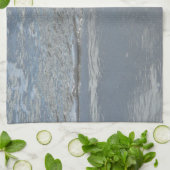 Water dat tegen het strand kabbelt Abstracte fotog Theedoek (Gevouwen)