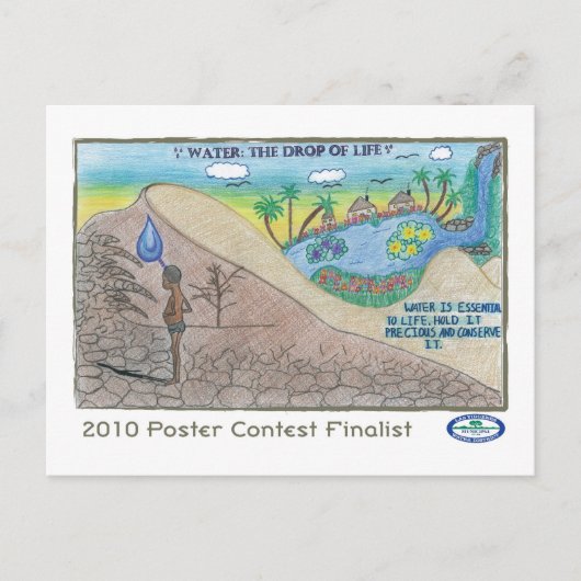 Water: De val van het leven Briefkaart (Voorkant)
