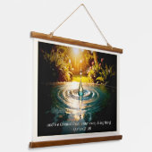Water des Levens Islamitische Vers Hangend Wandkleed (Gebogen)