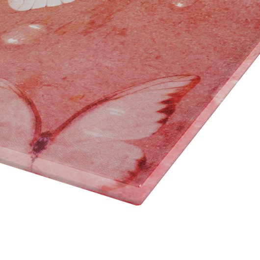 Water Dew and Butterflies Snijplank (Hoek)