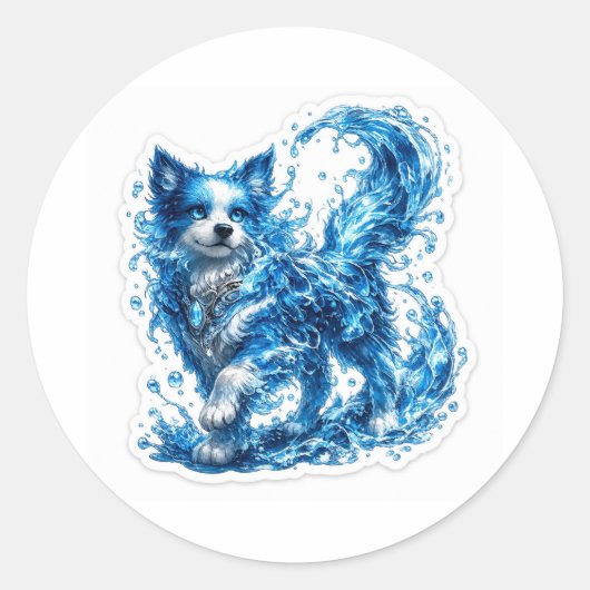 Water Dog Fantasy Sticker (Voorkant)