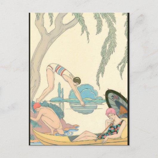 Water door George Barbier 1913 Briefkaart (Voorkant)