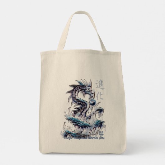 Water Dragon 22 Yin Yang Kanji Tote Bag (Achterkant)