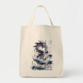 Water Dragon 22 Yin Yang Kanji Tote Bag (Voorkant)