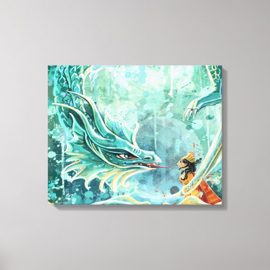 Water Dragon Art Canvas Afdruk (Voorkant)