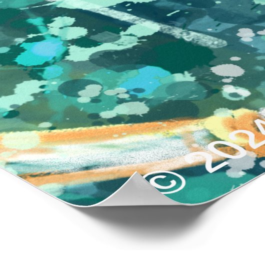 Water Dragon Art Poster (Hoek)