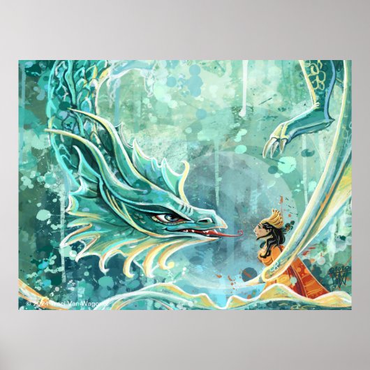 Water Dragon Art Poster (Voorkant)