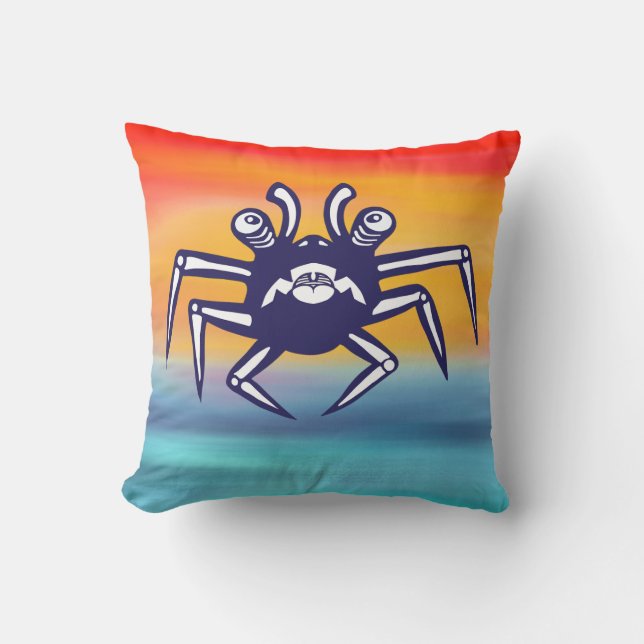 Water Dragon en Monster Crab POUF Kussen (Voorkant)