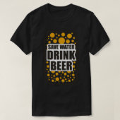 Water Drink bier 2 opslaan T-shirt (Design voorkant)