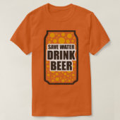 Water Drink bier 2 opslaan T-shirt (Design voorkant)