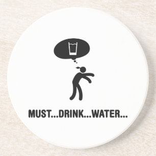 Water drinken zandsteen onderzetter