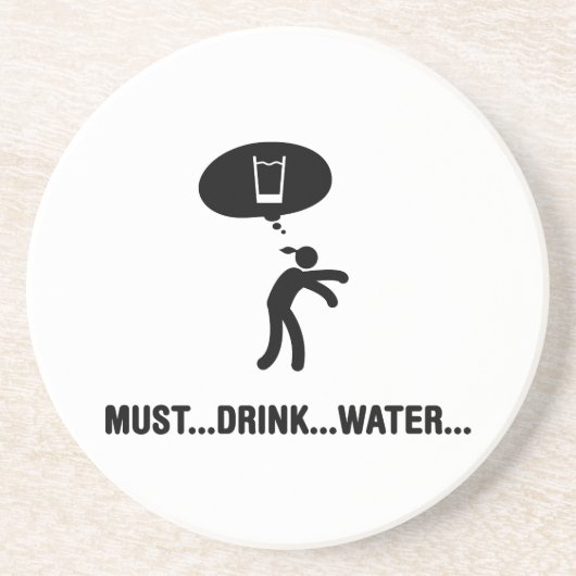 Water drinken zandsteen onderzetter (Voorkant)