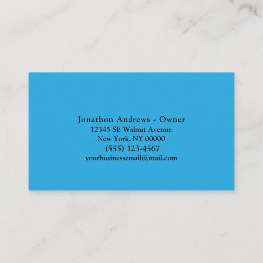 Water Drip Professional Plumber Service Visitekaartje (Achterkant)