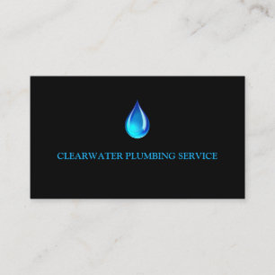 Water Drip Professional Plumber Service Visitekaartje