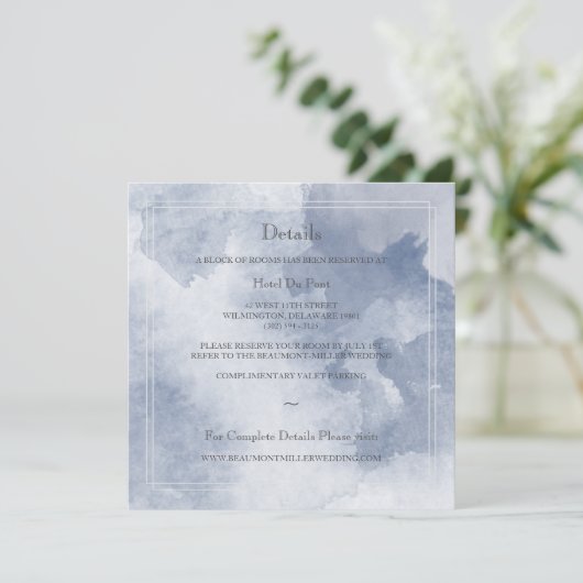 Water Dromen | Kaart met gastinformatie (Staand voorkant)