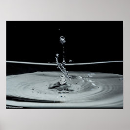 Water drop collision in black & white poster