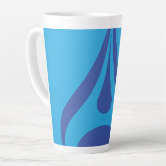 Water Drop design on  white mug Latte Mok