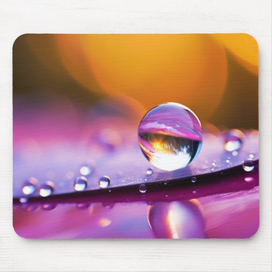 Water Drop Dewdrop Natuur Serene Kalm Muismat (Voorkant)