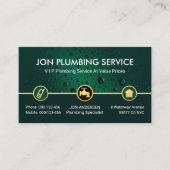 Water Drop Gold Icon Loodgietrand Visitekaartje (Voorkant)