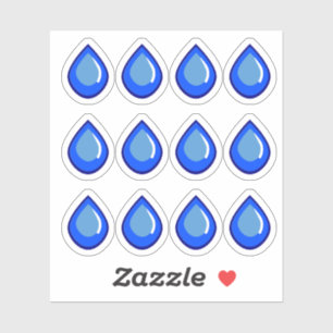 Water Drop Hydration Planner Journal Stickers